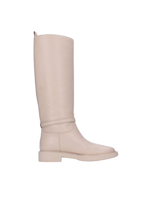 Stivali in pelle GIANVITO ROSSI | RIBBON CAVALIERCREMA